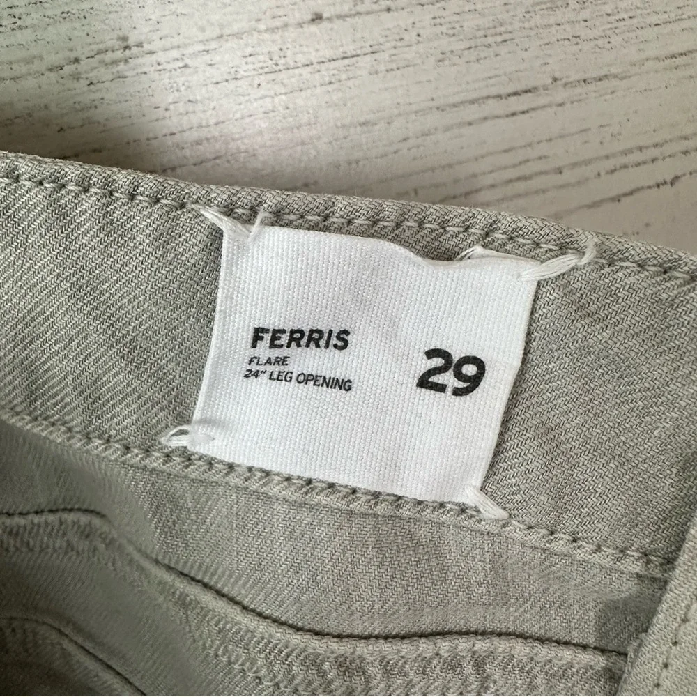 HUDSON Ferris Flare Low Rise Linen Lightweight Pants 29 in Oyster - Picture 8 of 10